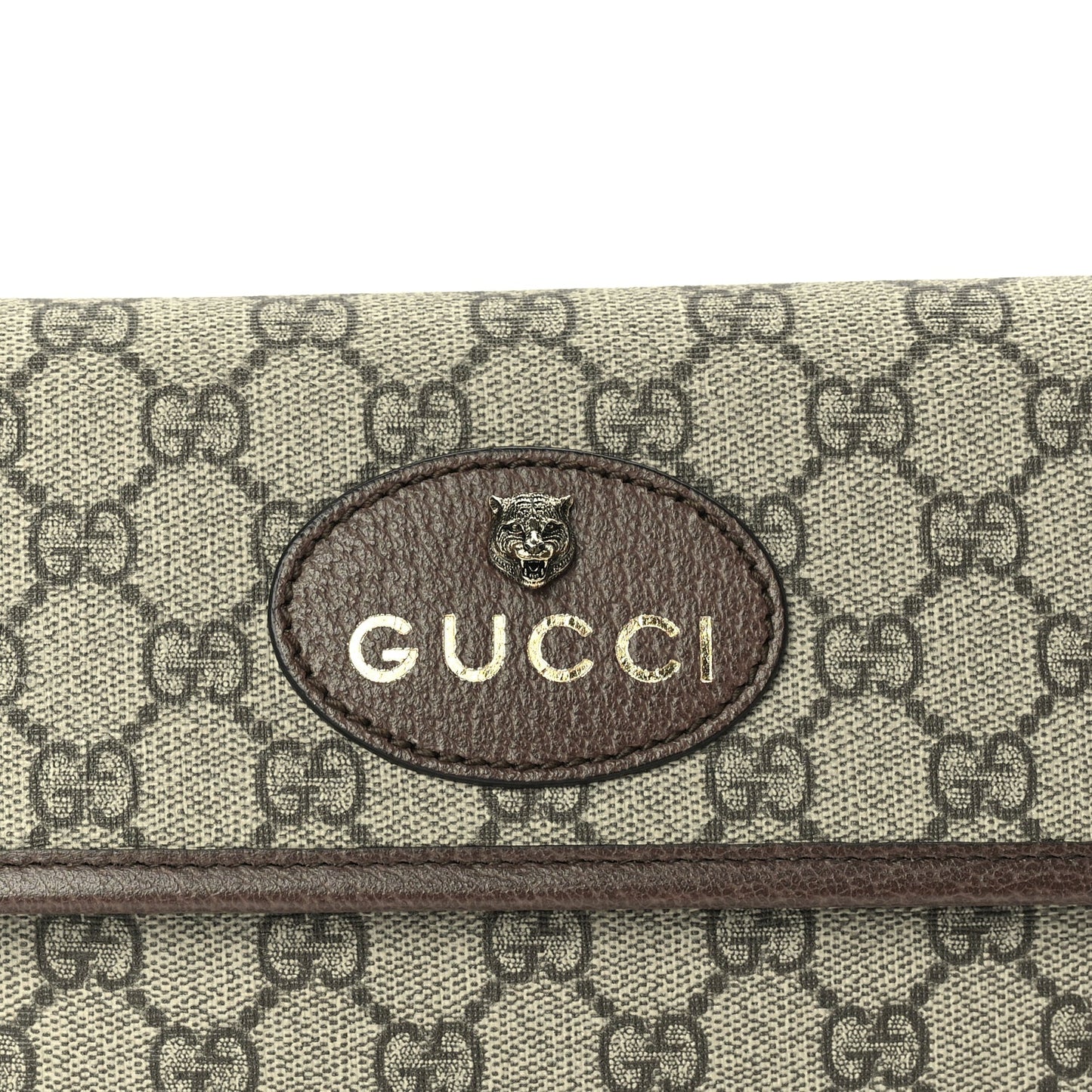 Gucci GG Supreme Monogram Neo Vintage Web Belt Bag Brown