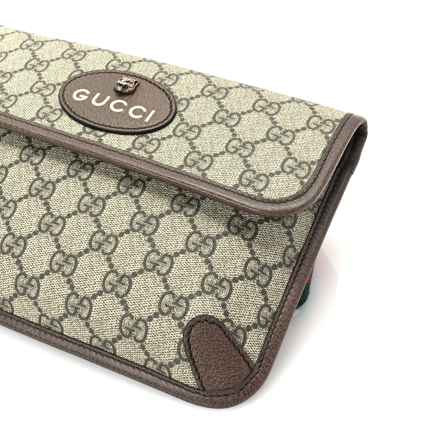 Gucci GG Supreme Monogram Neo Vintage Web Belt Bag Brown