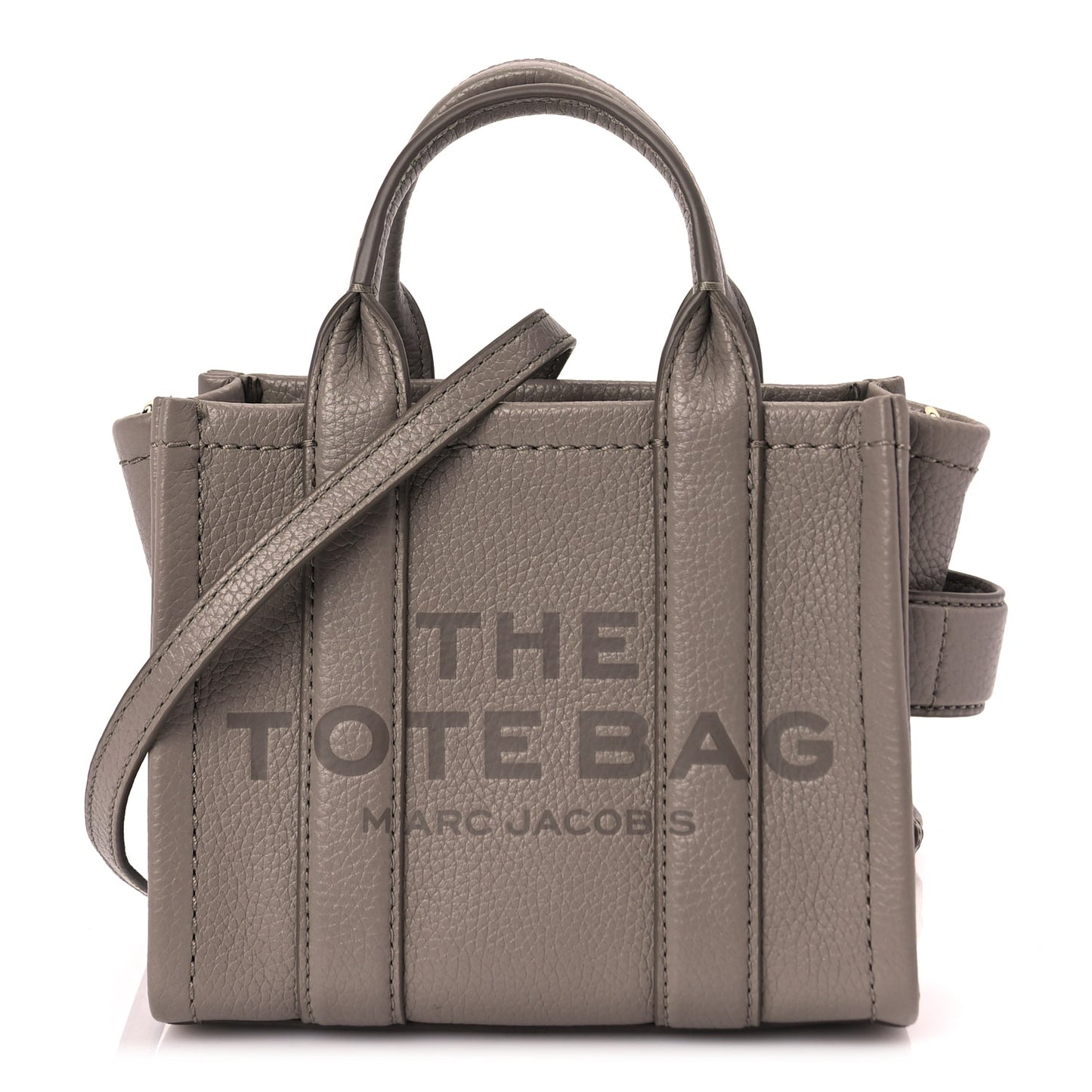 Marc Jacobs Grained Calfskin Small The Tote Bag Cement
