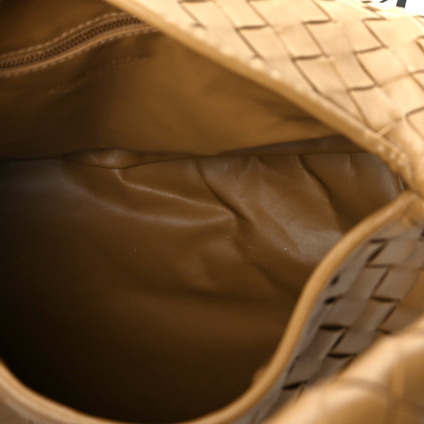 Bottega Veneta Calfskin Intrecciato Small Hop Dark Praline