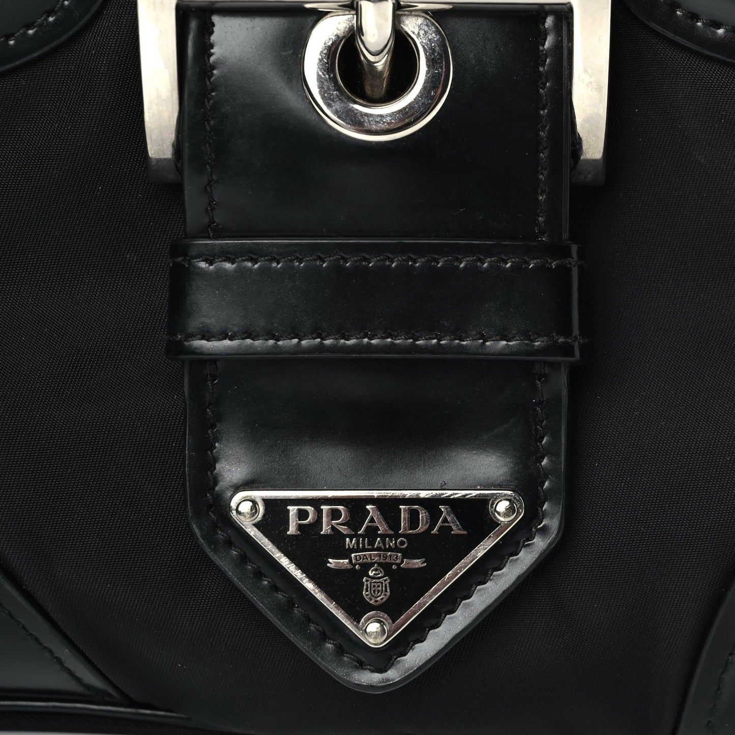 Prada Nappa Soft Padded Re-Edition 2002 Moon Bag Black