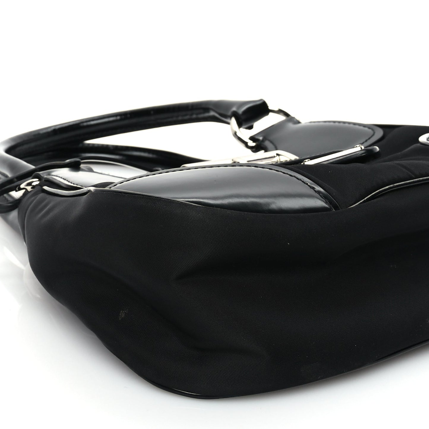 Prada Nappa Soft Padded Re-Edition 2002 Moon Bag Black