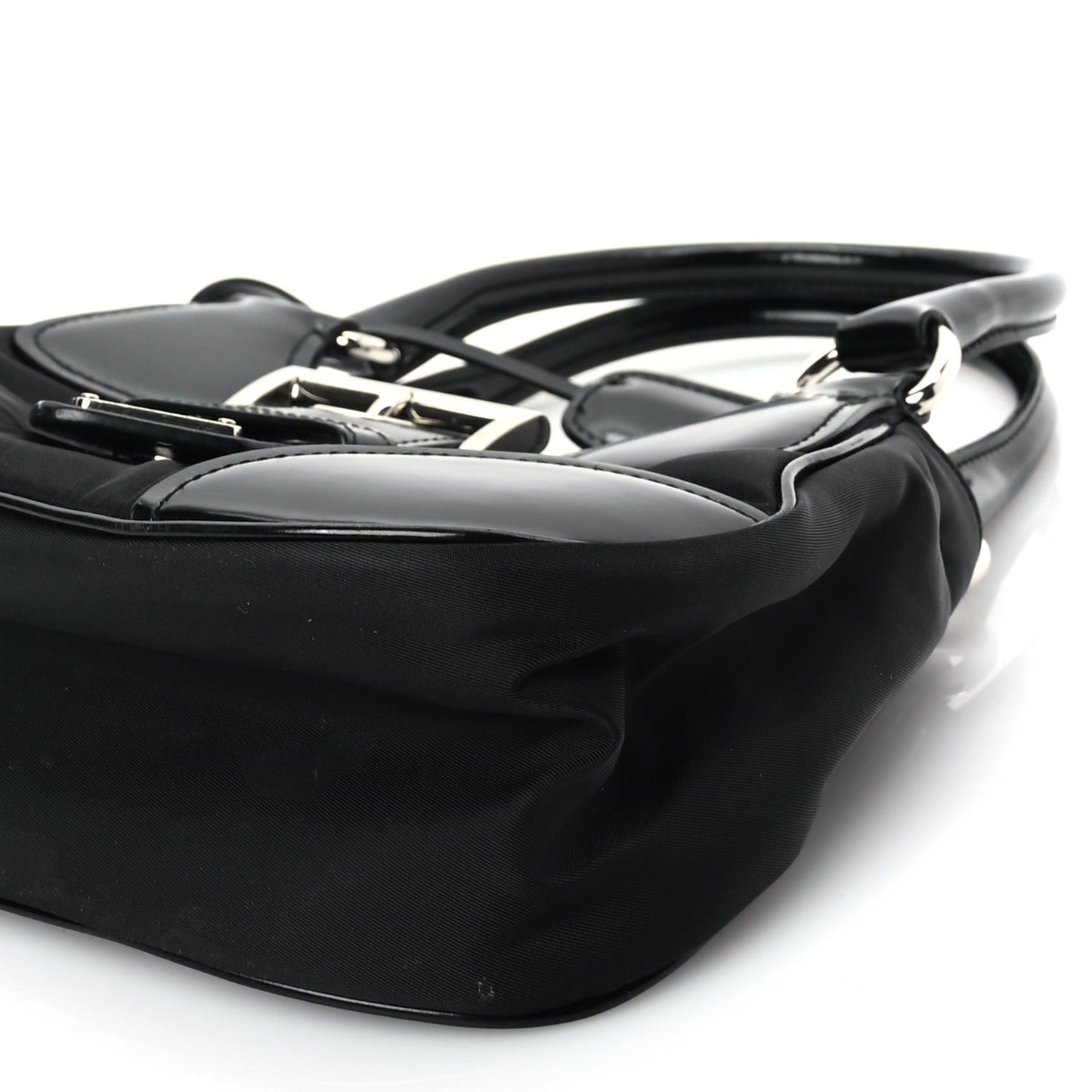 Prada Nappa Soft Padded Re-Edition 2002 Moon Bag Black
