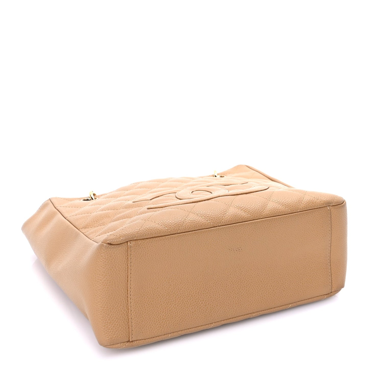 Chanel Caviar Quilted Petit Shopping Tote PST Dark Beige