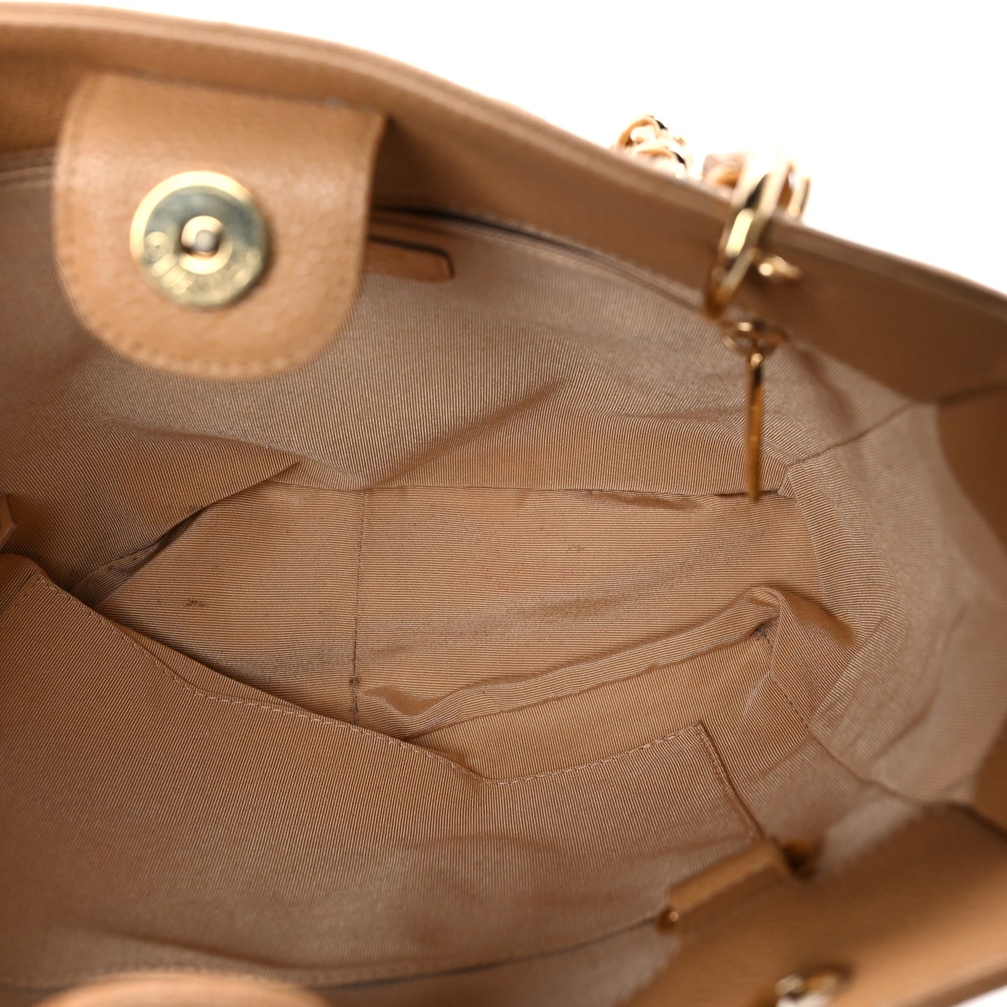 Chanel Caviar Quilted Petit Shopping Tote PST Dark Beige