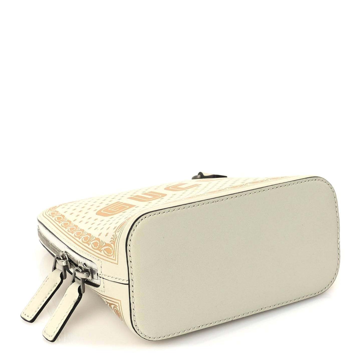 Gucci X SEGA Calfskin GUCCY Stars Mini Dome Shoulder Bag  Mystic White Gold