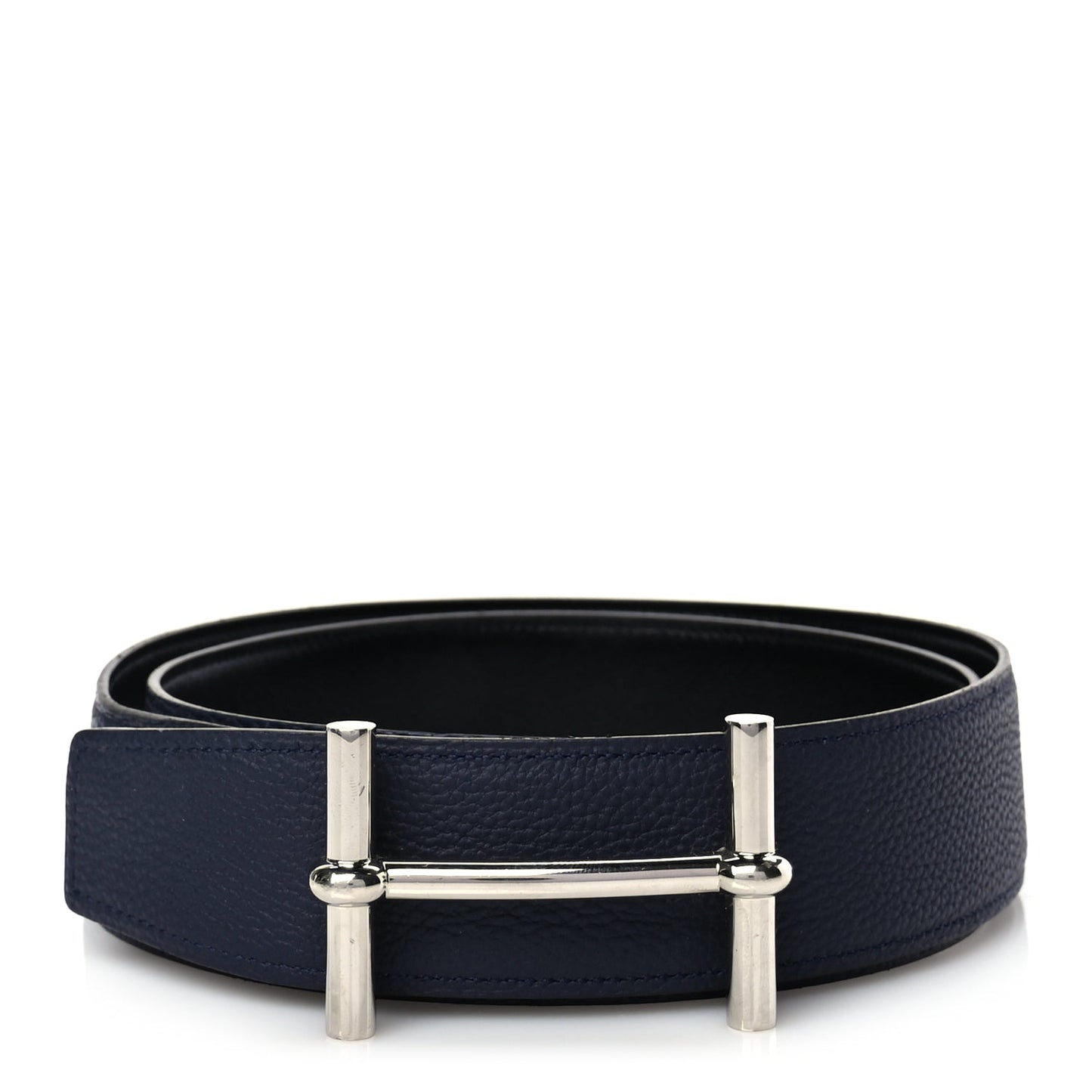 Hermes Box Togo 38mm H d'Ancre Belt 95  Black Bleu Nuit