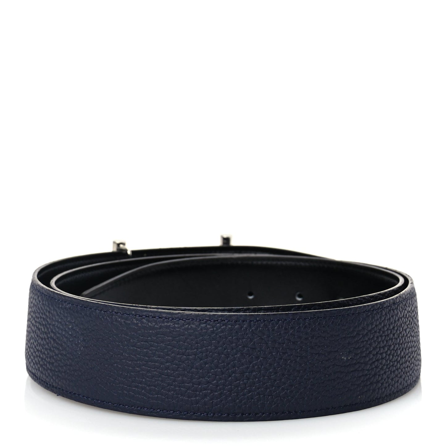 Hermes Box Togo 38mm H d'Ancre Belt 95  Black Bleu Nuit