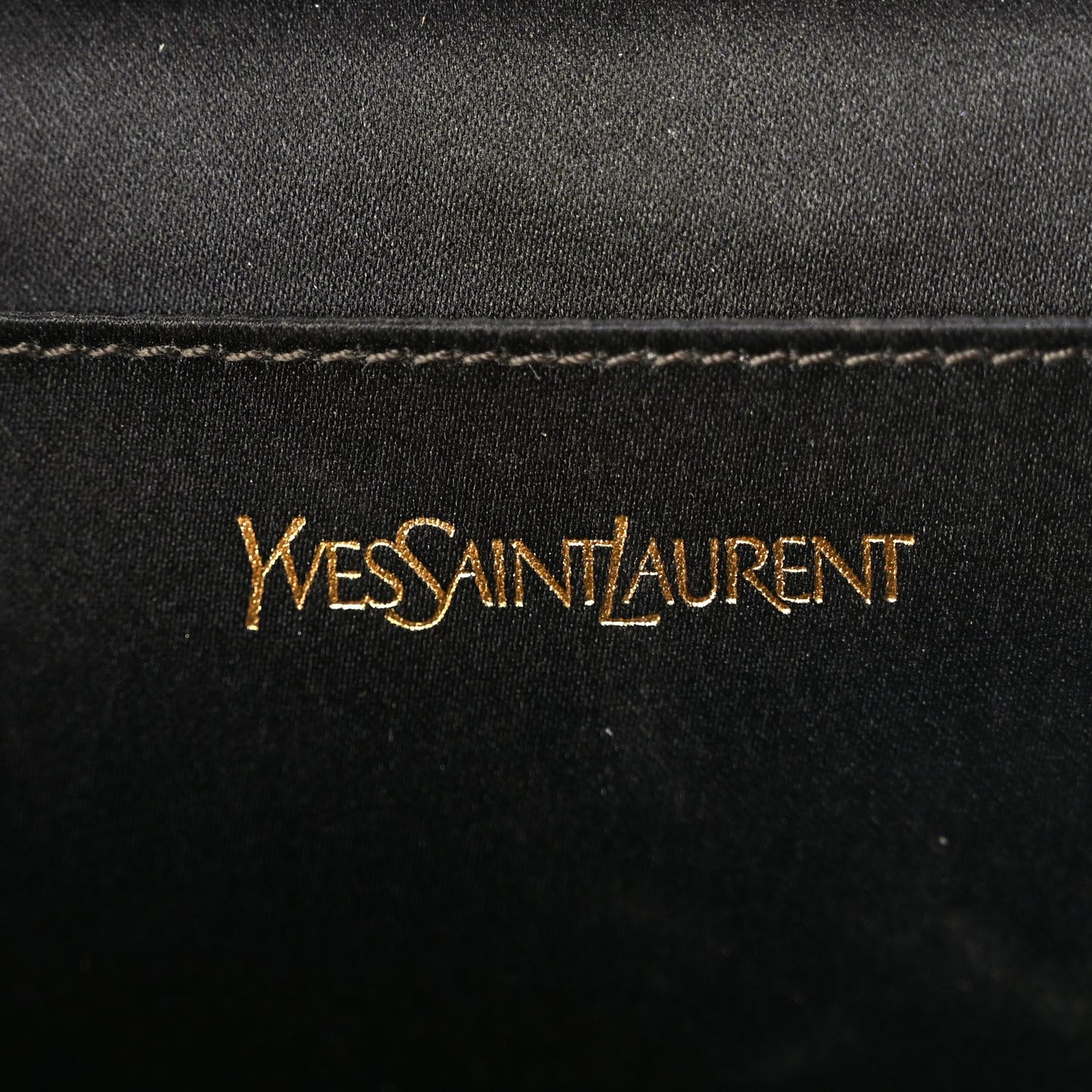 Saint Laurent Metallic Calfskin Monogram Large Belle De Jour Clutch Gold