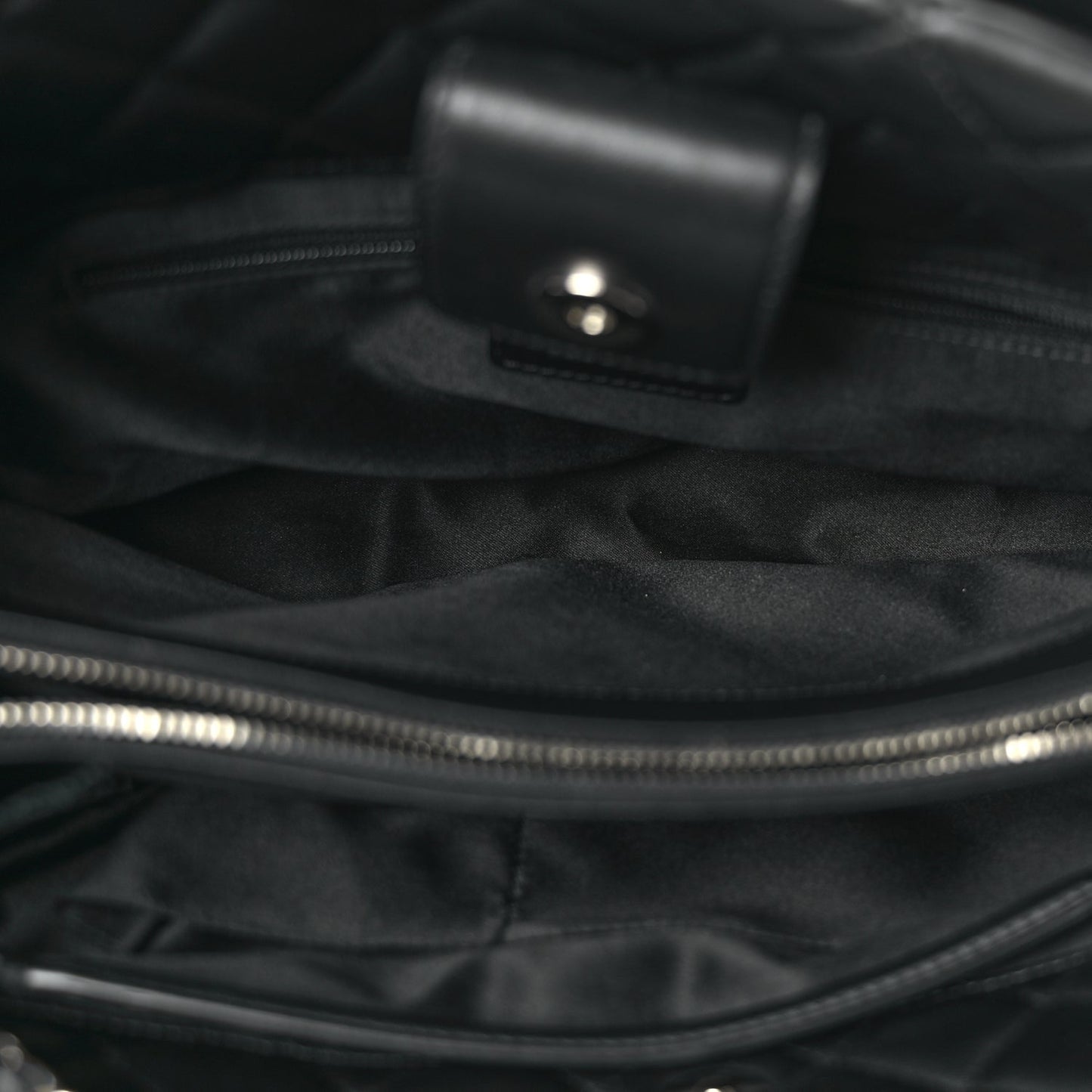 Chanel Lambskin Quilted Chanel 7 Tote Black