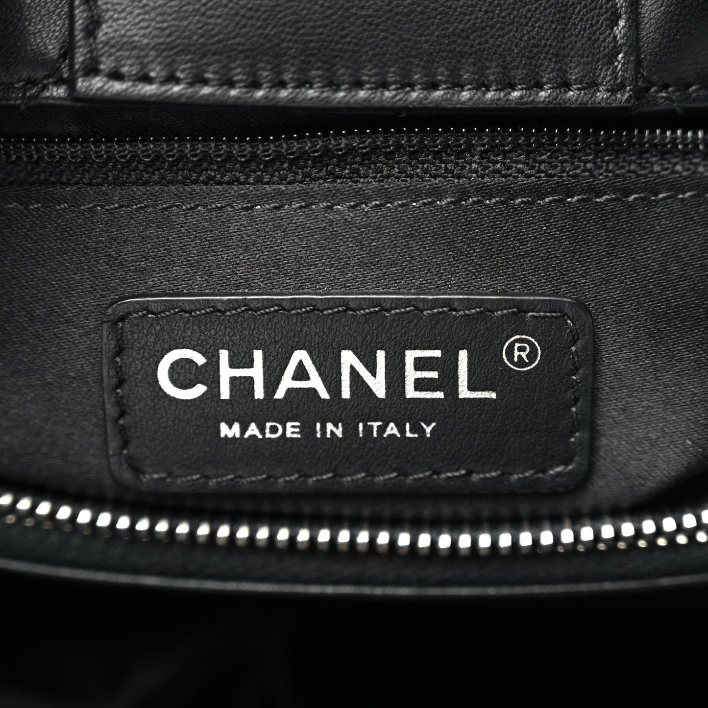 Chanel Lambskin Quilted Chanel 7 Tote Black