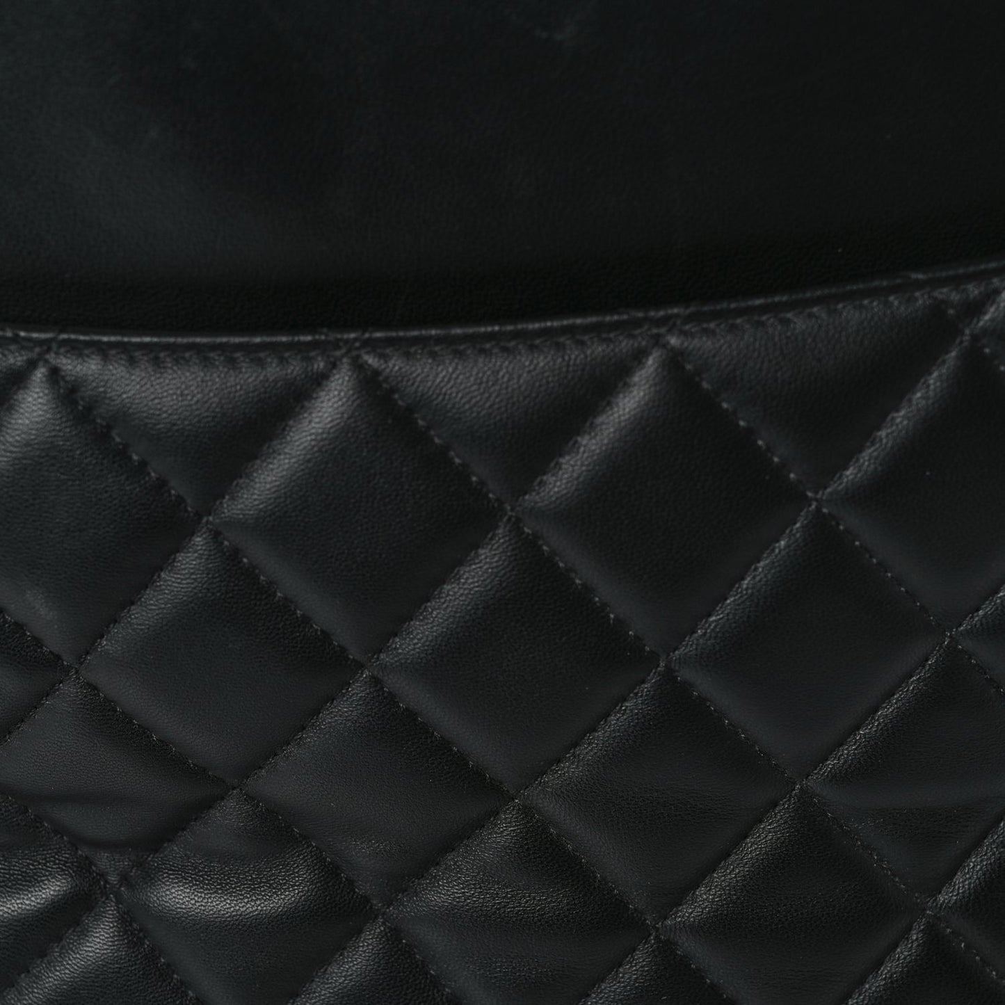 Chanel Lambskin Quilted Chanel 7 Tote Black