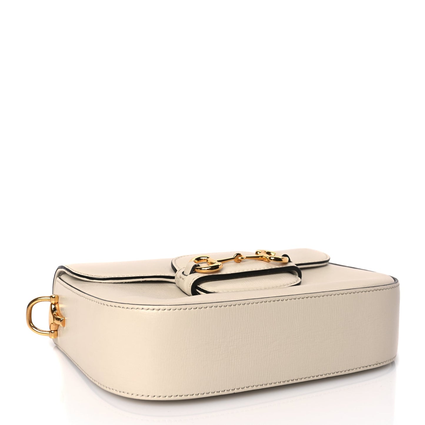 Gucci Azalea Calfskin Web Mini Horsebit 1955 Shoulder Bag Mystic White