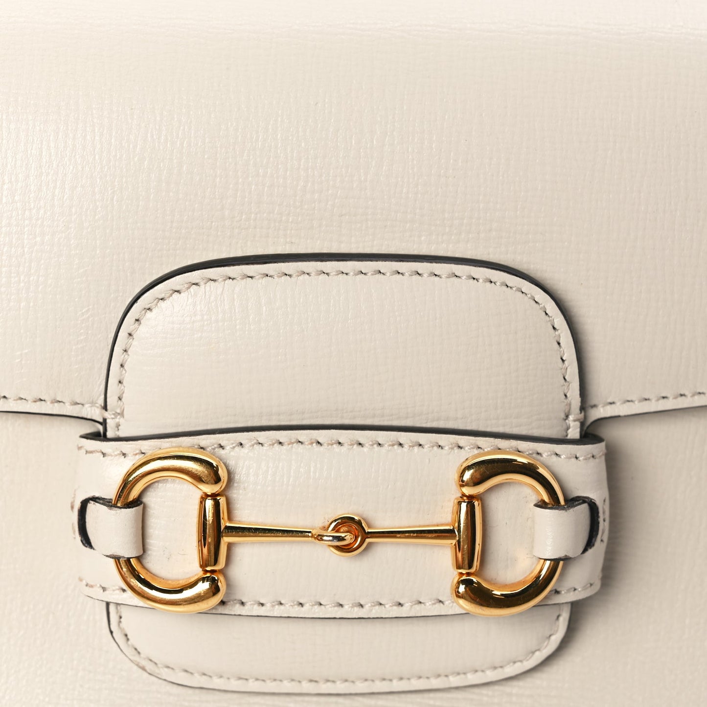 Gucci Azalea Calfskin Web Mini Horsebit 1955 Shoulder Bag Mystic White