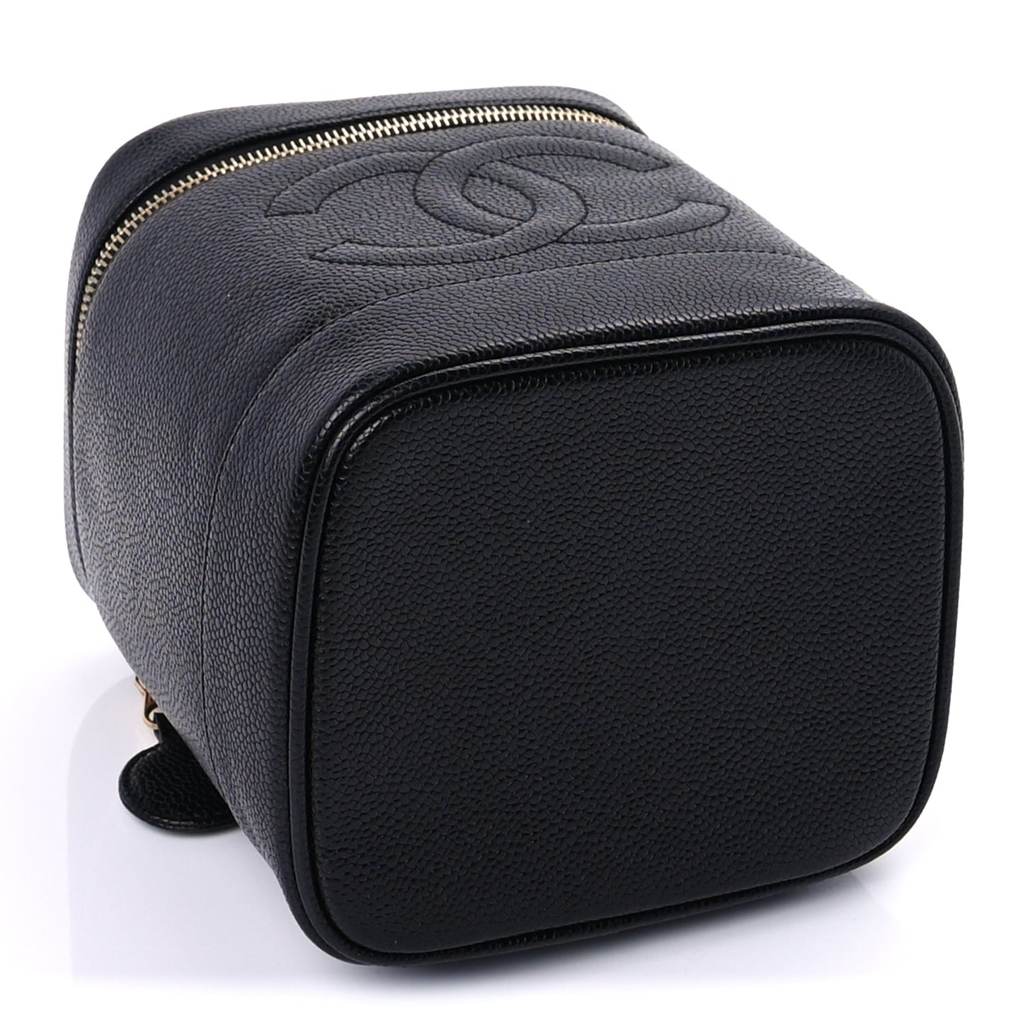 Chanel Caviar Vanity Cosmetic Case Black
