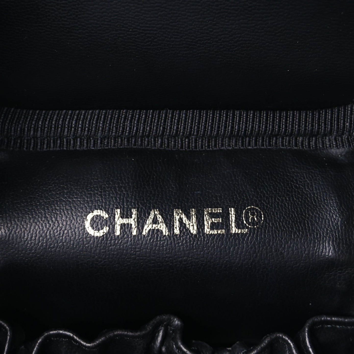 Chanel Caviar Vanity Cosmetic Case Black