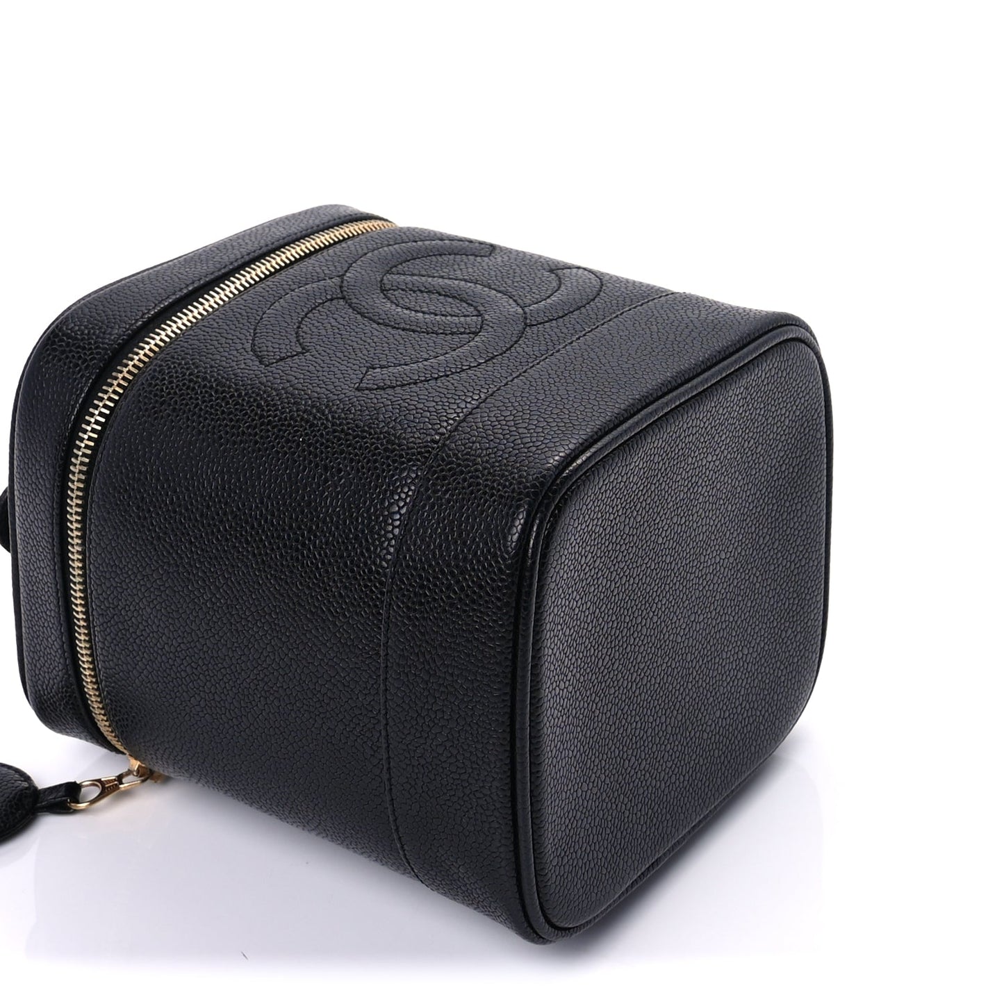 Chanel Caviar Vanity Cosmetic Case Black