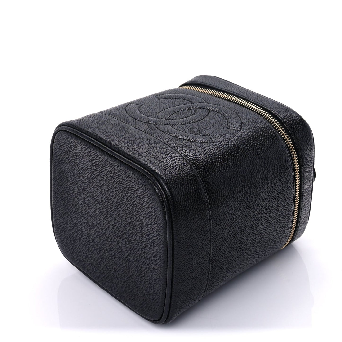 Chanel Caviar Vanity Cosmetic Case Black