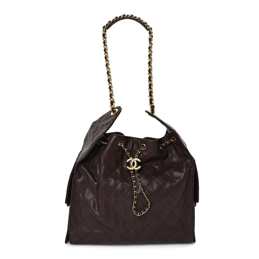 Chanel Caviar Quilted Medium Chanel 25 Handbag Dark Brown