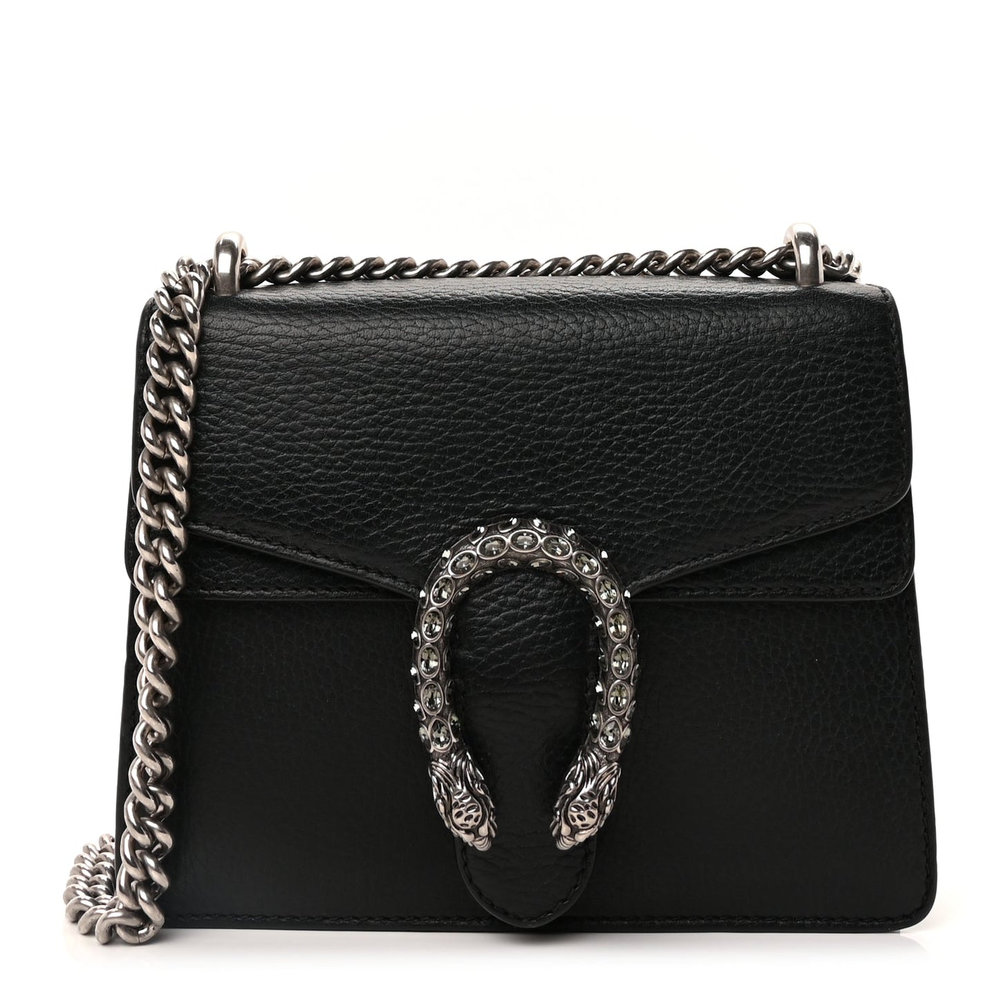 Gucci Calfskin Mini Dionysus Shoulder Bag  Black