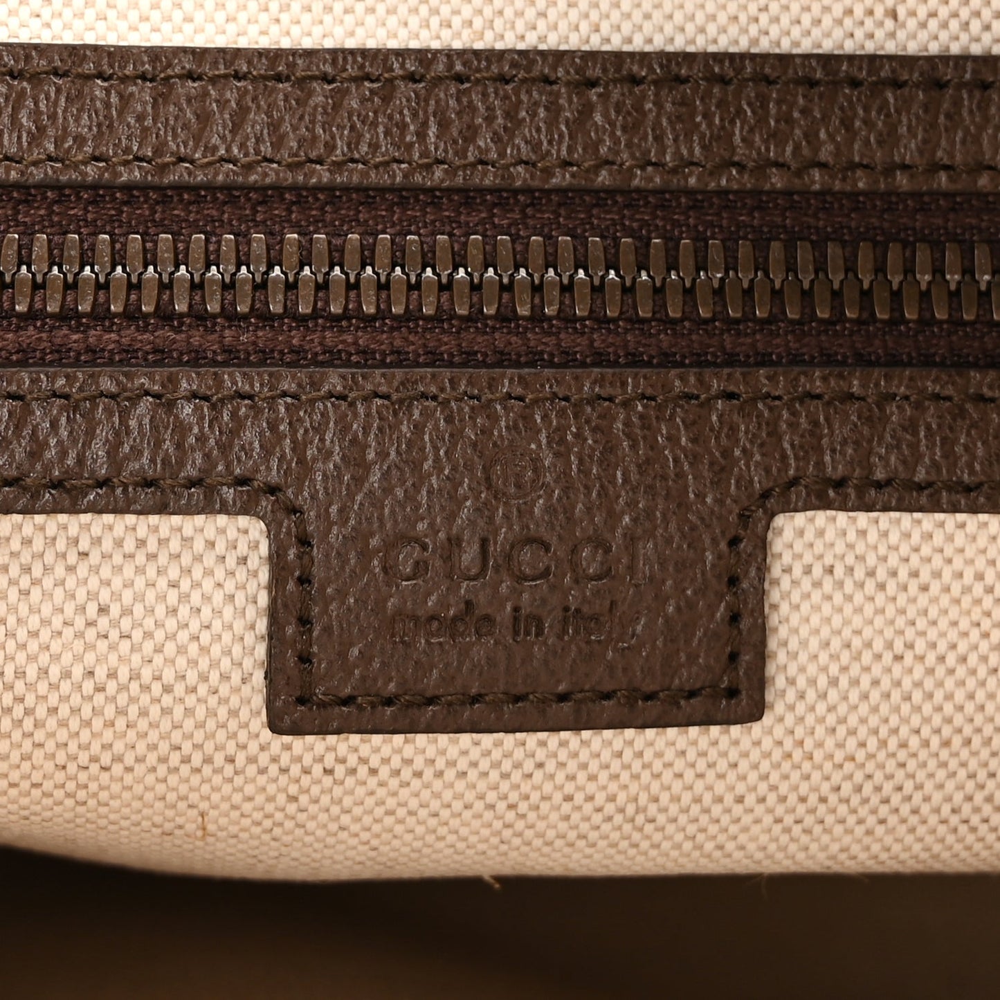 Gucci GG Supreme Monogram Web Small Ophidia Half Moon Hobo Brown