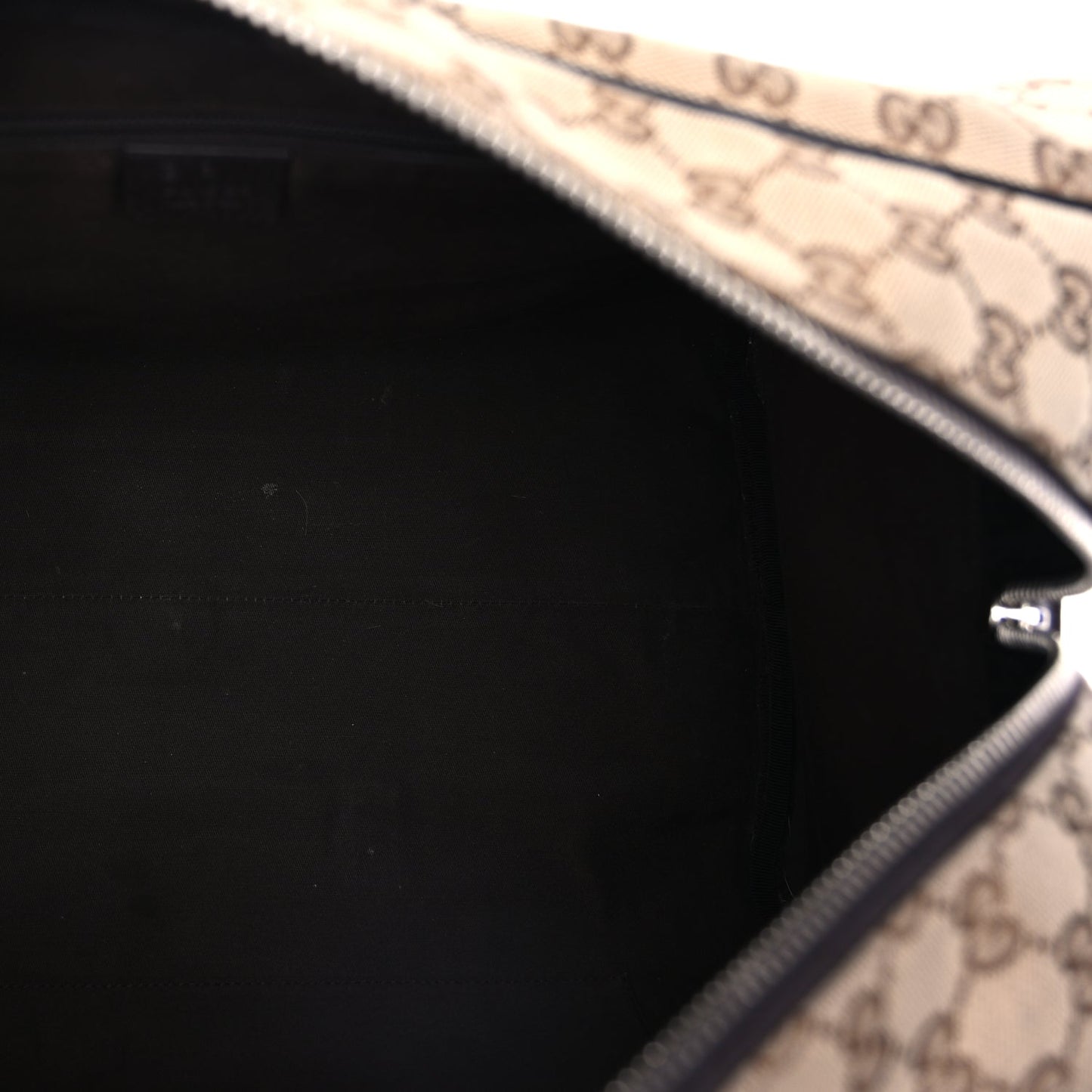 Gucci Gucci Monogram Dollar Calfskin Large Boston Duffle Bag  Beige Ebony Testa di Moro Marrone Scuro