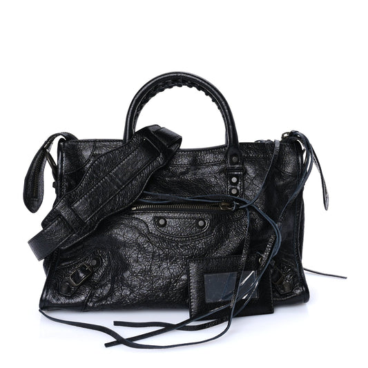 Balenciaga Agneau Arena Classic Hardware Small Le City Black