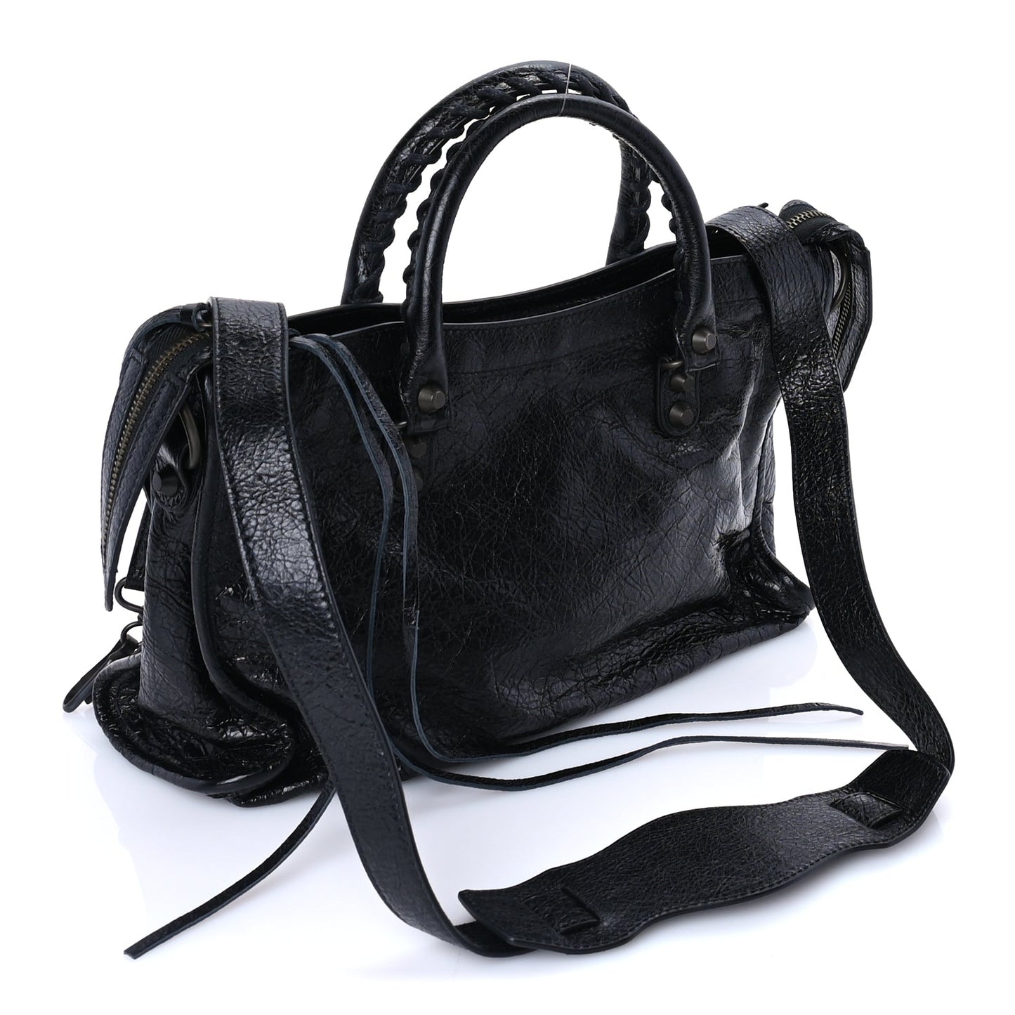 Balenciaga Agneau Arena Classic Hardware Small Le City Black