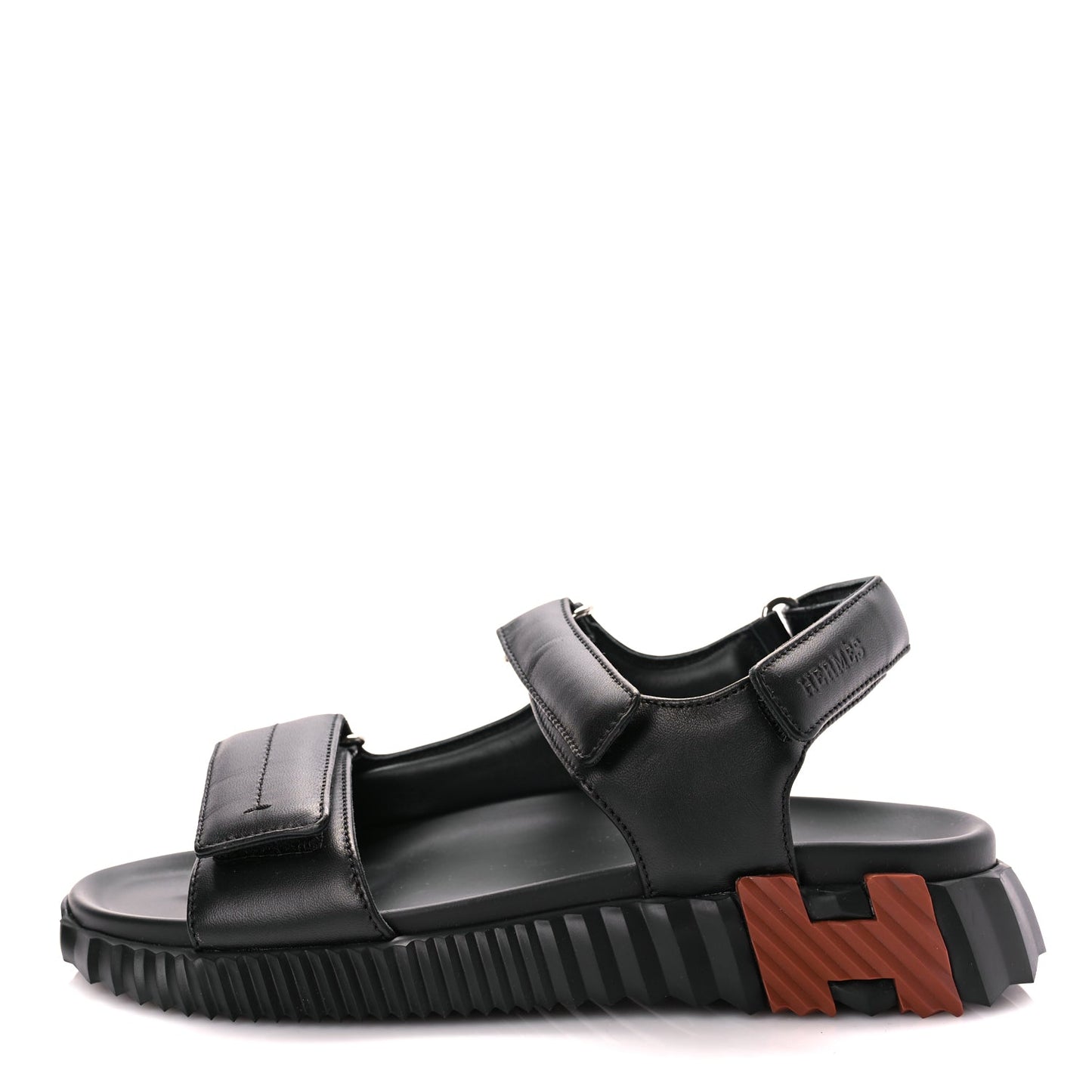 Hermes Nappa Junior Sandals 39 Black