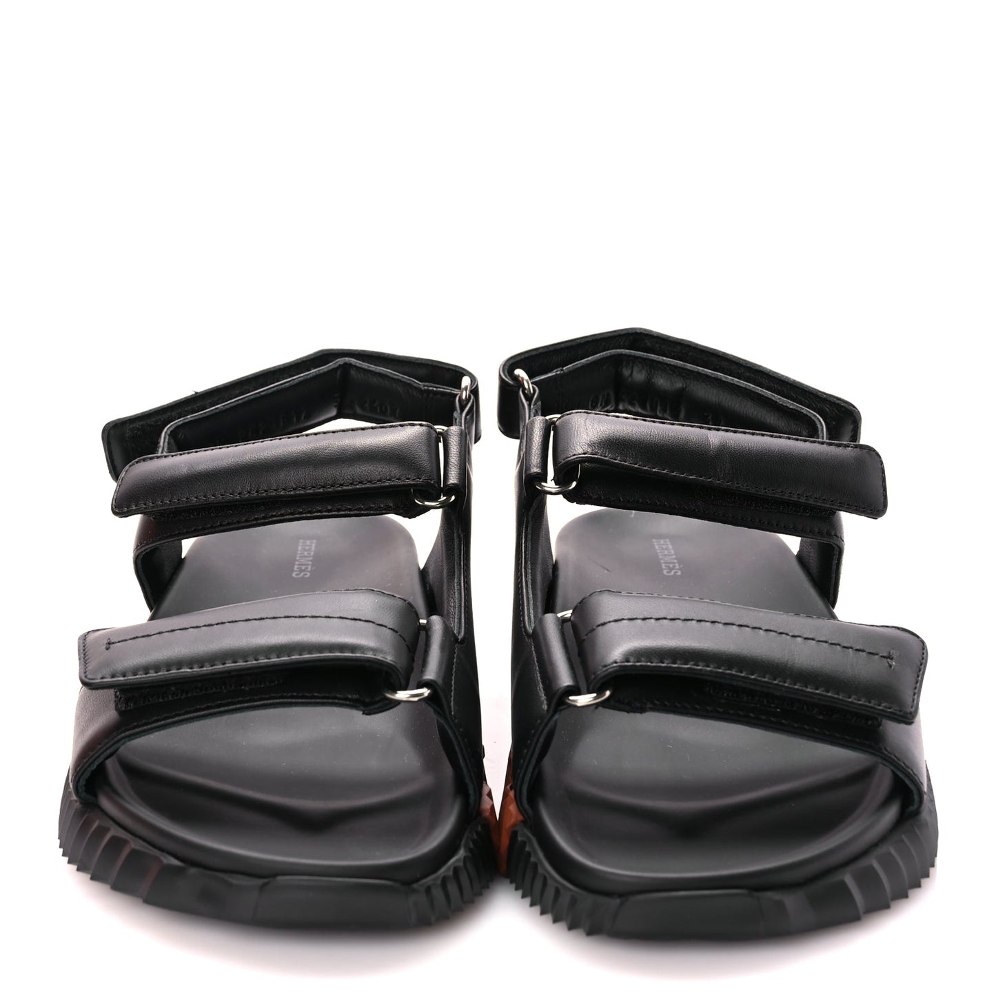 Hermes Nappa Junior Sandals 39 Black