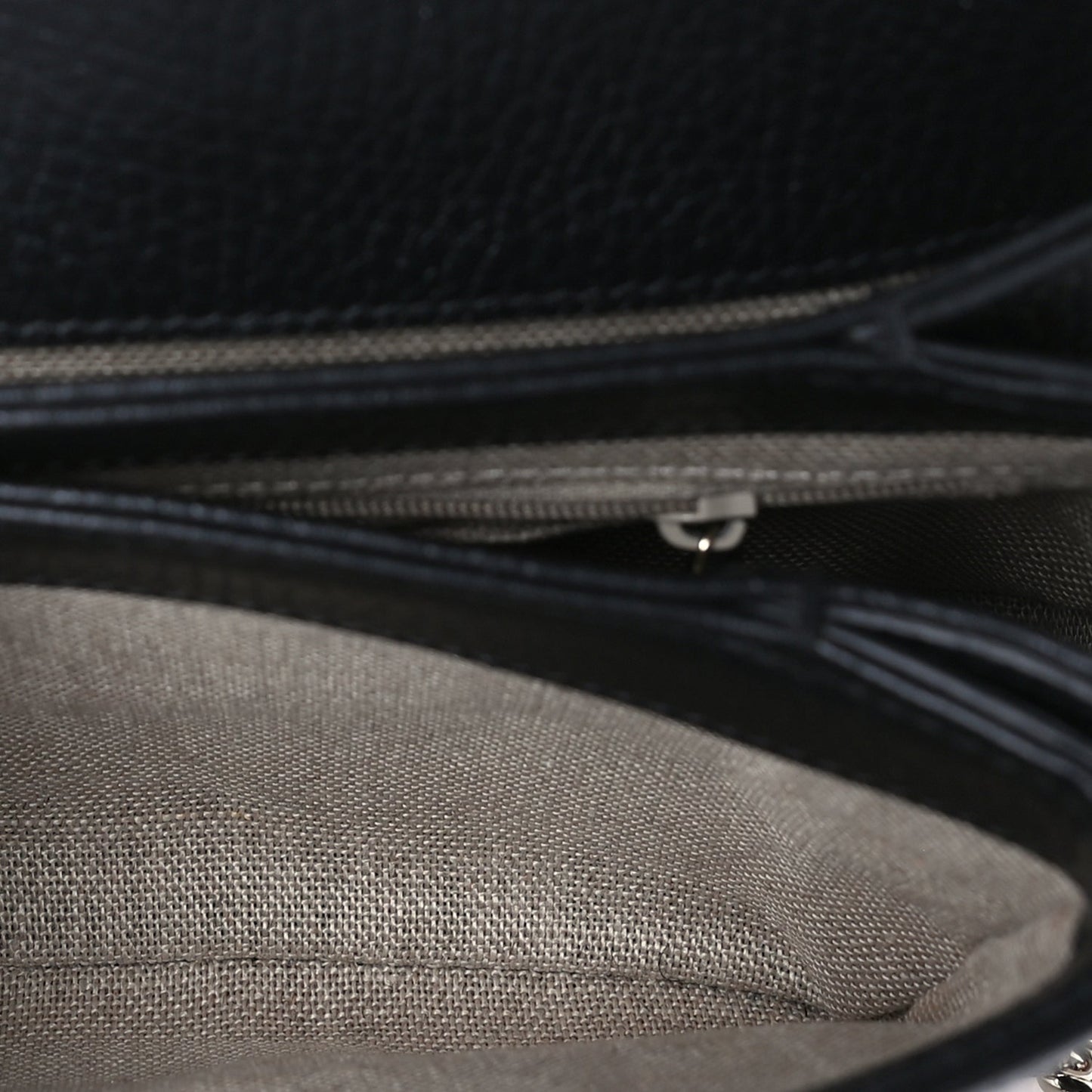 Gucci Dollar Calfskin Interlocking G Crossbody Bag Black