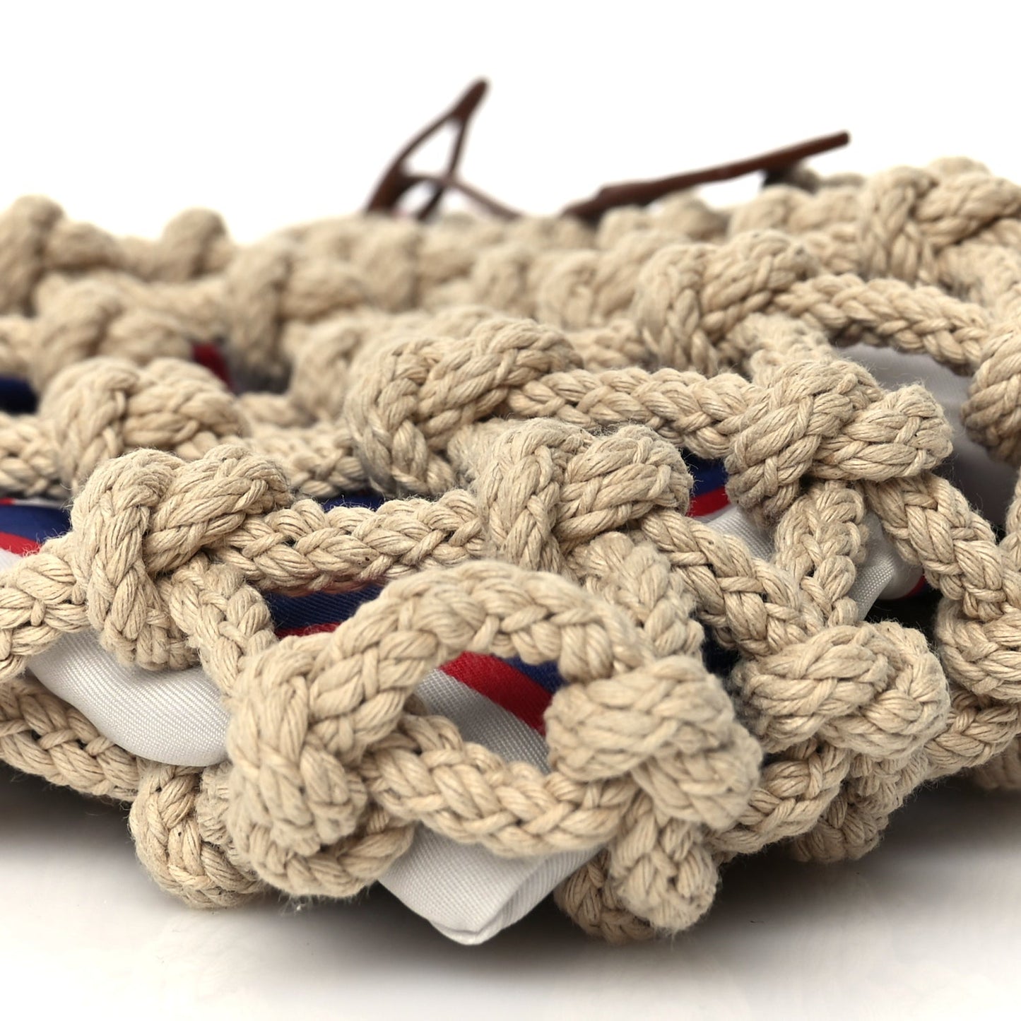 Prada Cotton Macrame Medium Noue Bag Corda Royal