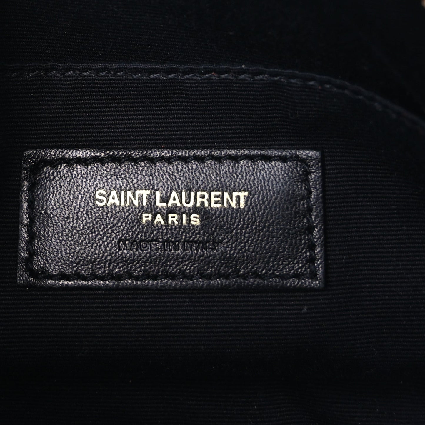Saint Laurent Calfskin Matelasse Monogram Lou Belt Bag Rouge Eros