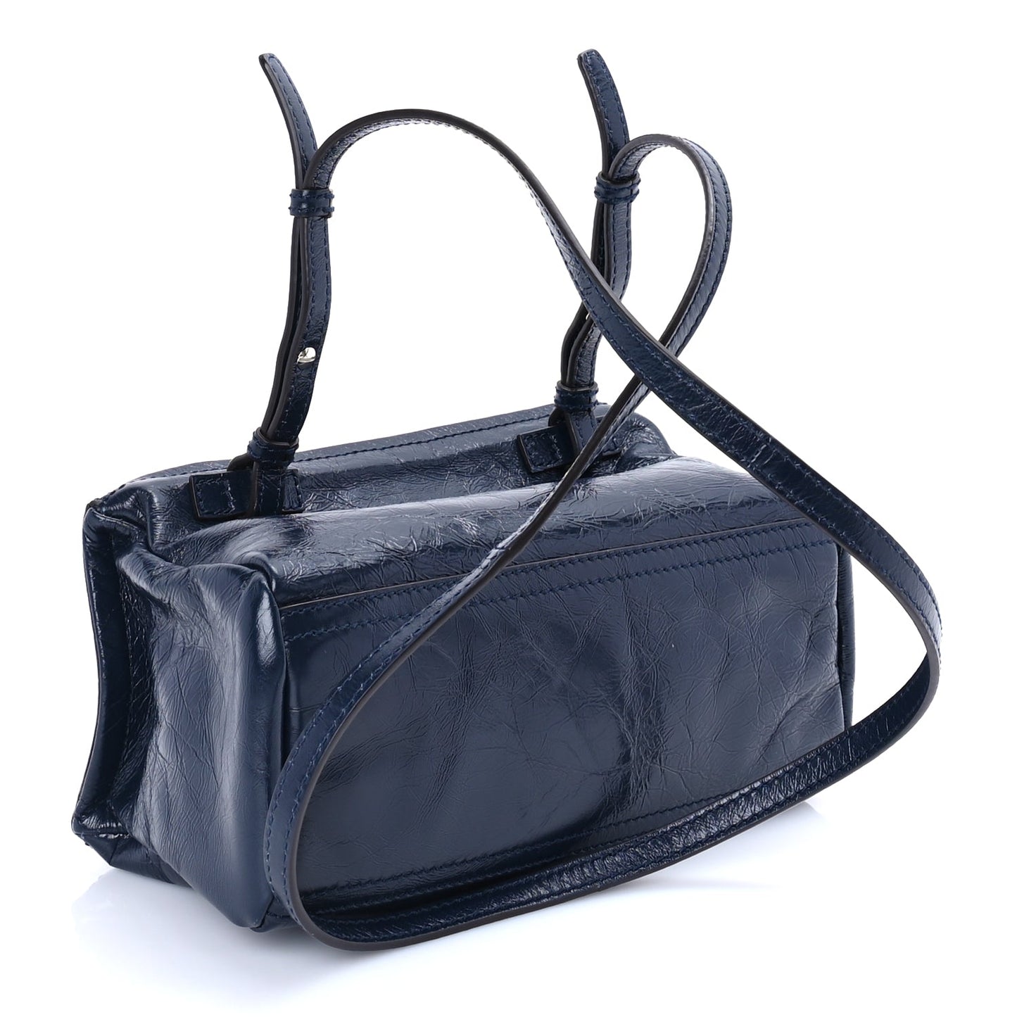 Givenchy Crinkled Patent Mini Pandora Navy