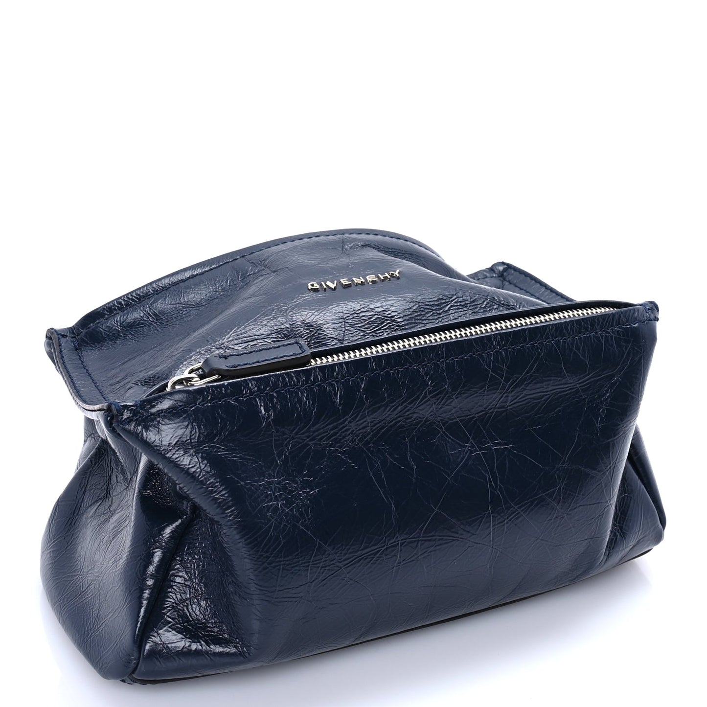 Givenchy Crinkled Patent Mini Pandora Navy