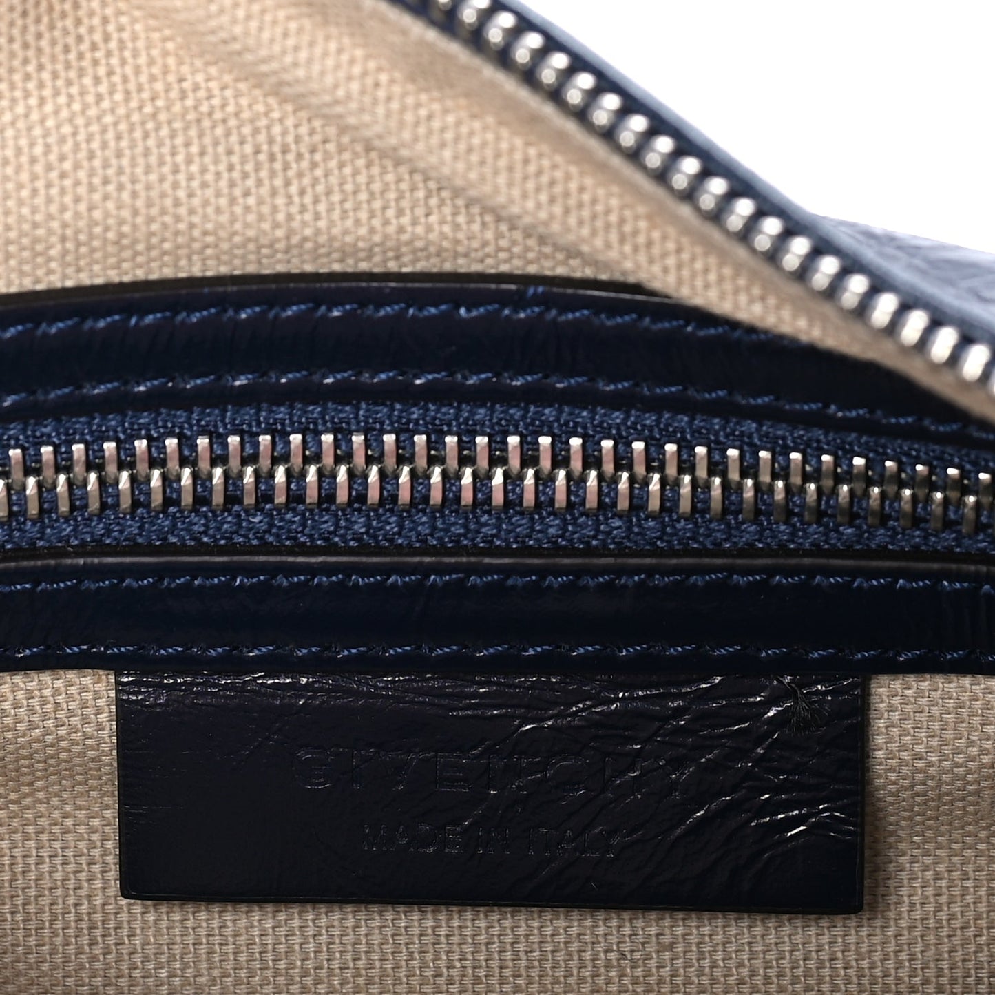 Givenchy Crinkled Patent Mini Pandora Navy