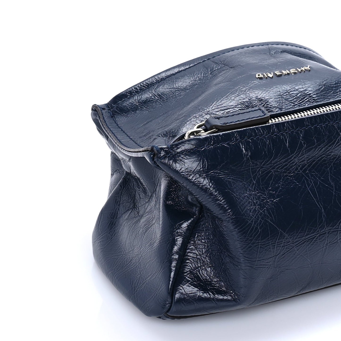 Givenchy Crinkled Patent Mini Pandora Navy