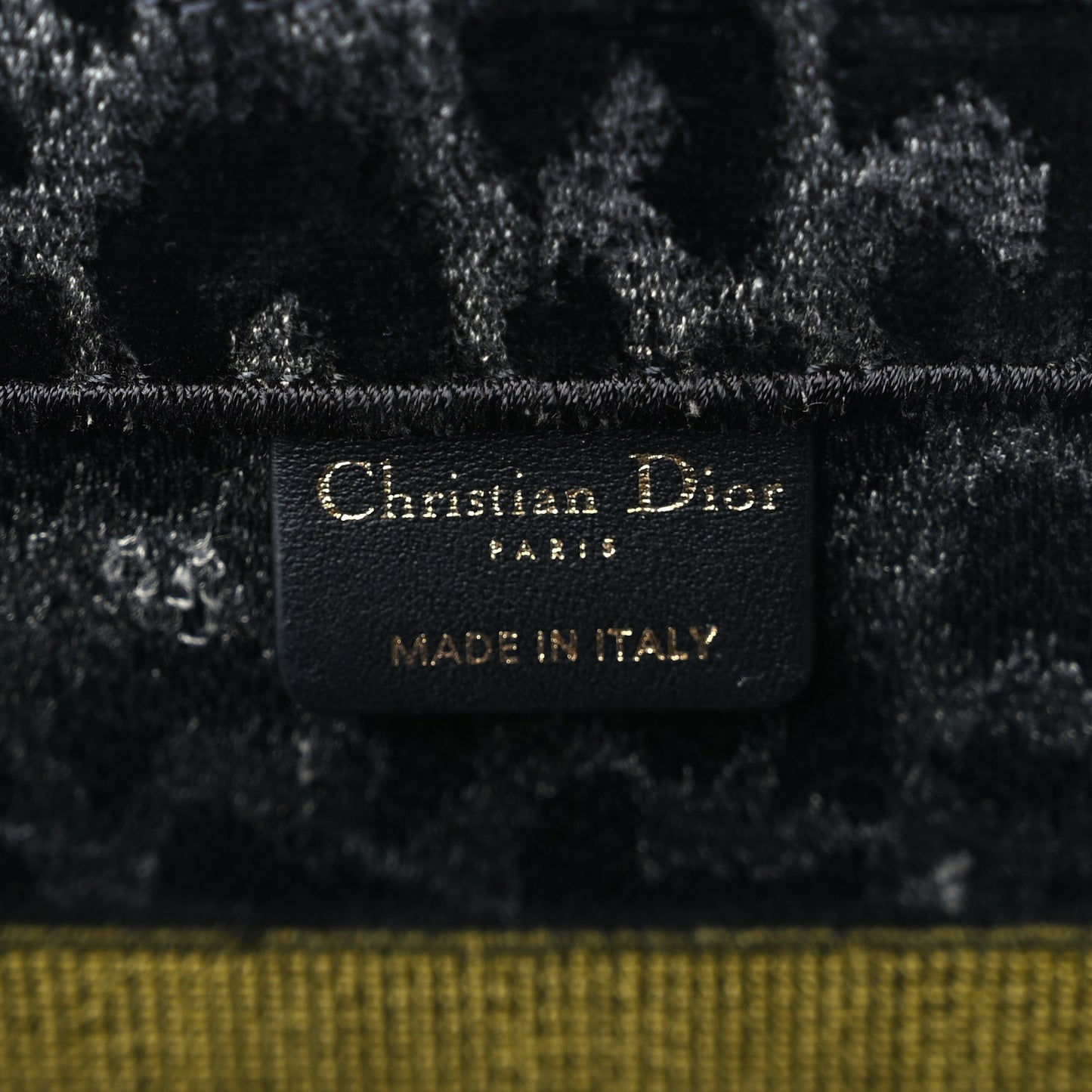 Christian Dior Velvet Mizza Embroidered Medium Leopard Book Tote Black Yellow Blue