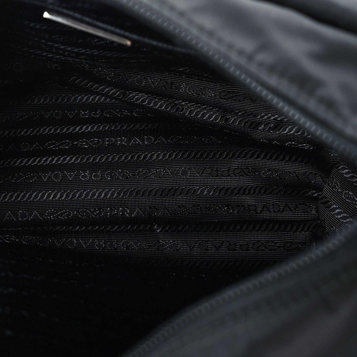 Prada Re-Nylon Vela Saffiano Pocket Single Buckle Messenger Shoulder Bag  Black