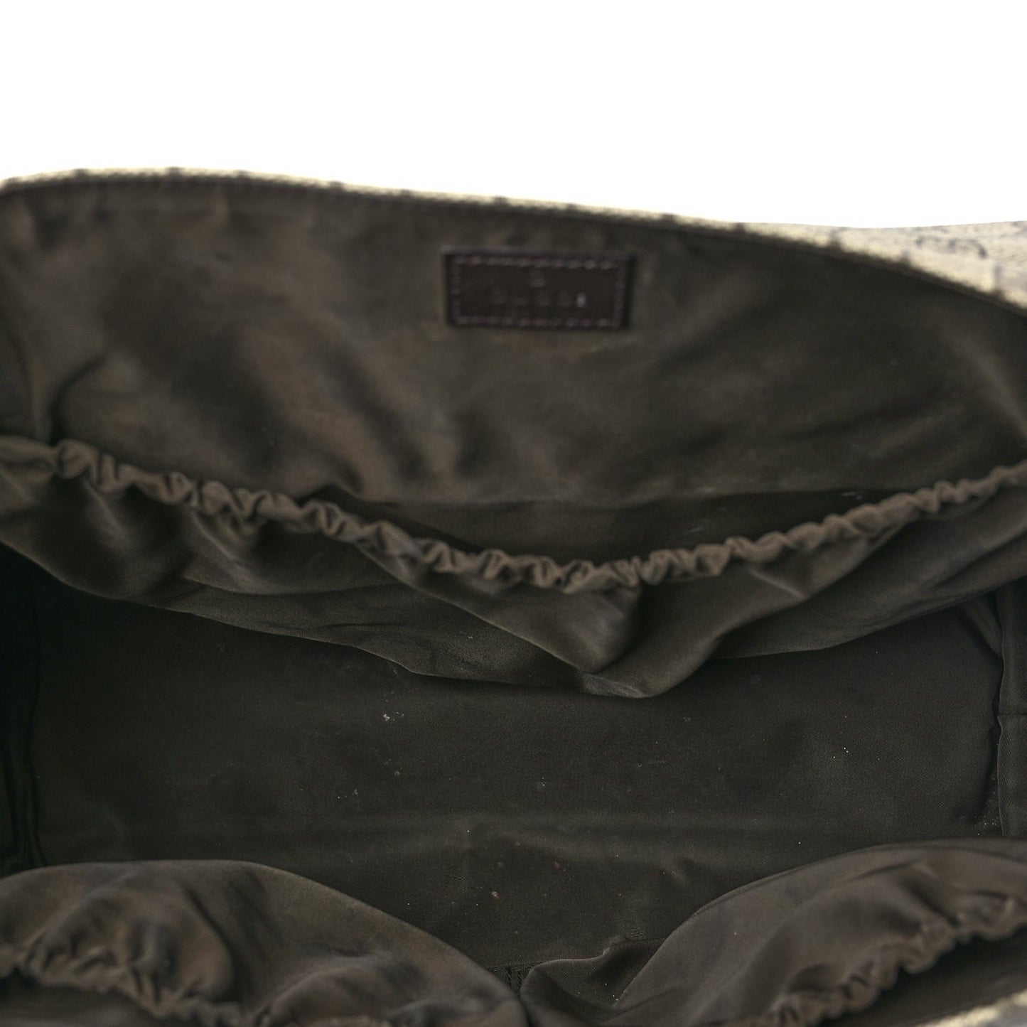 Gucci GG Plus Monogram Messenger Diaper Bag Dark Brown