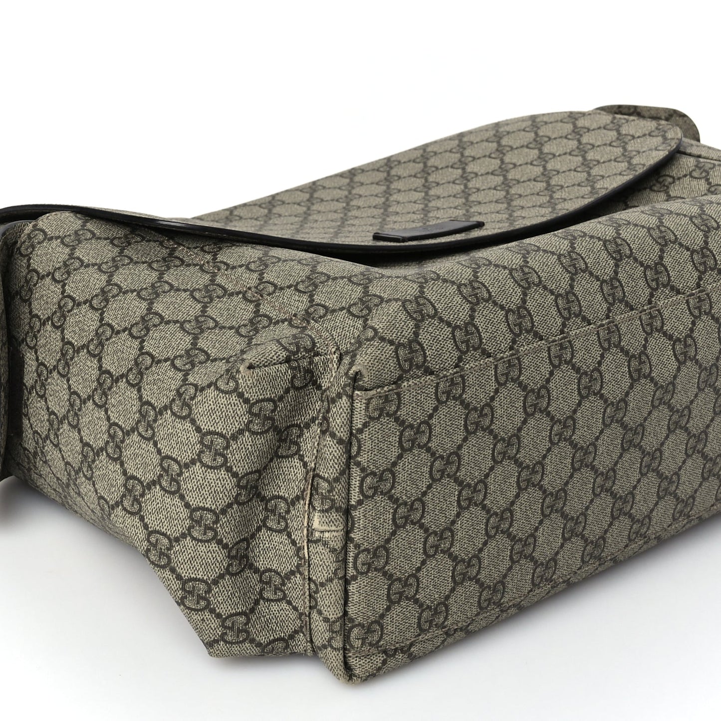 Gucci GG Plus Monogram Messenger Diaper Bag Dark Brown