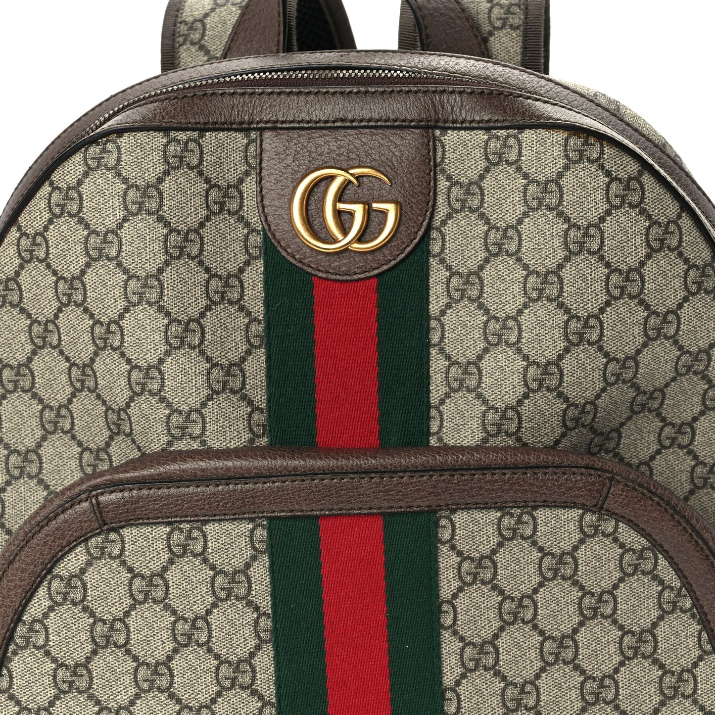 Gucci GG Supreme Monogram Medium Ophidia Day Backpack Brown