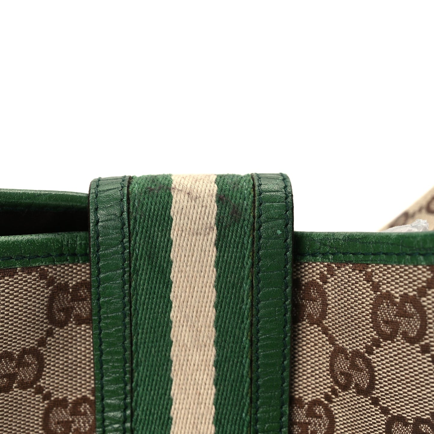 Gucci Monogram Web Junco Small Hobo Green