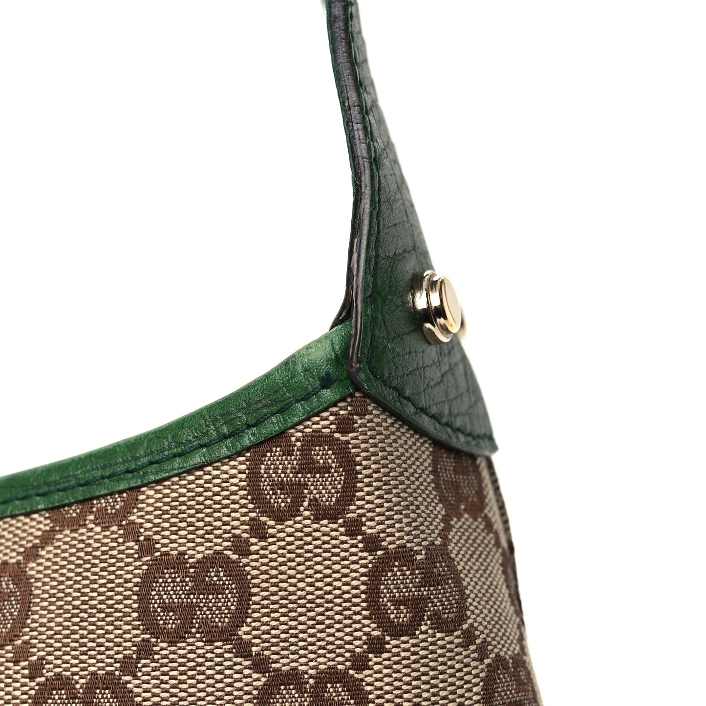 Gucci Monogram Web Junco Small Hobo Green