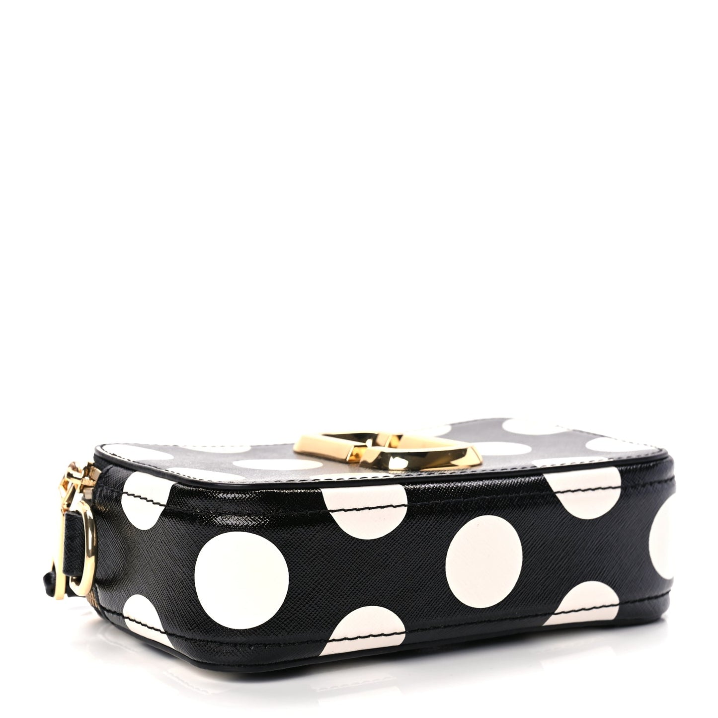 Marc Jacobs Saffiano The Dot Snapshot Camera Bag Black White