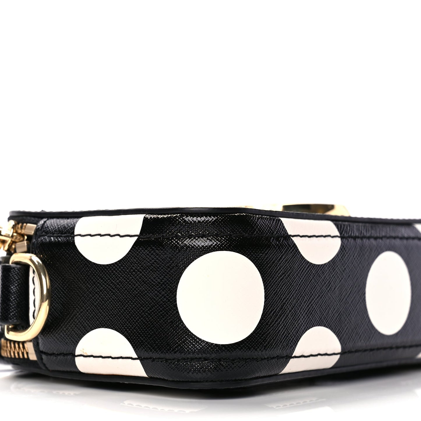 Marc Jacobs Saffiano The Dot Snapshot Camera Bag Black White