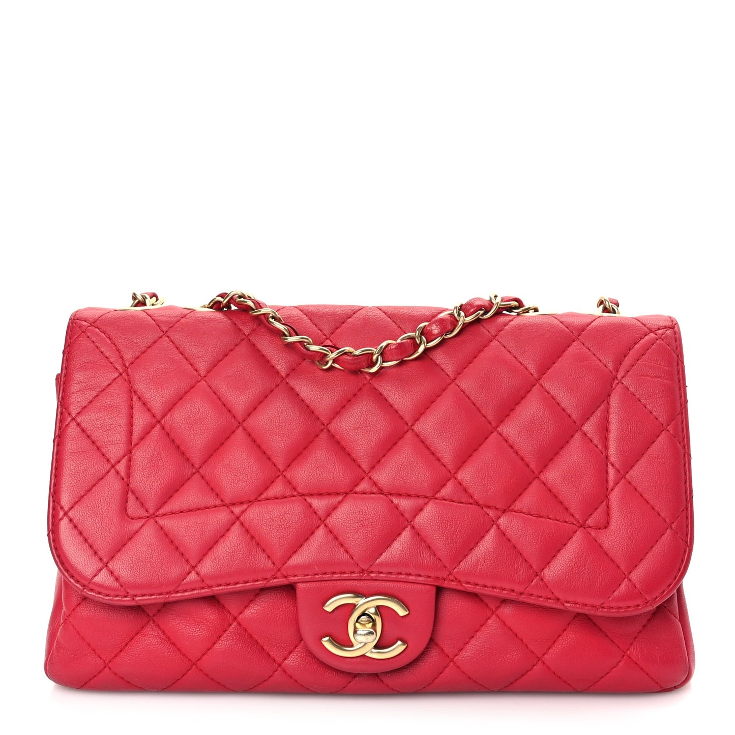 Chanel Lambskin Quilted Medium Mademoiselle Chic Flap Pink