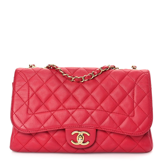 Chanel Lambskin Quilted Medium Mademoiselle Chic Flap Pink