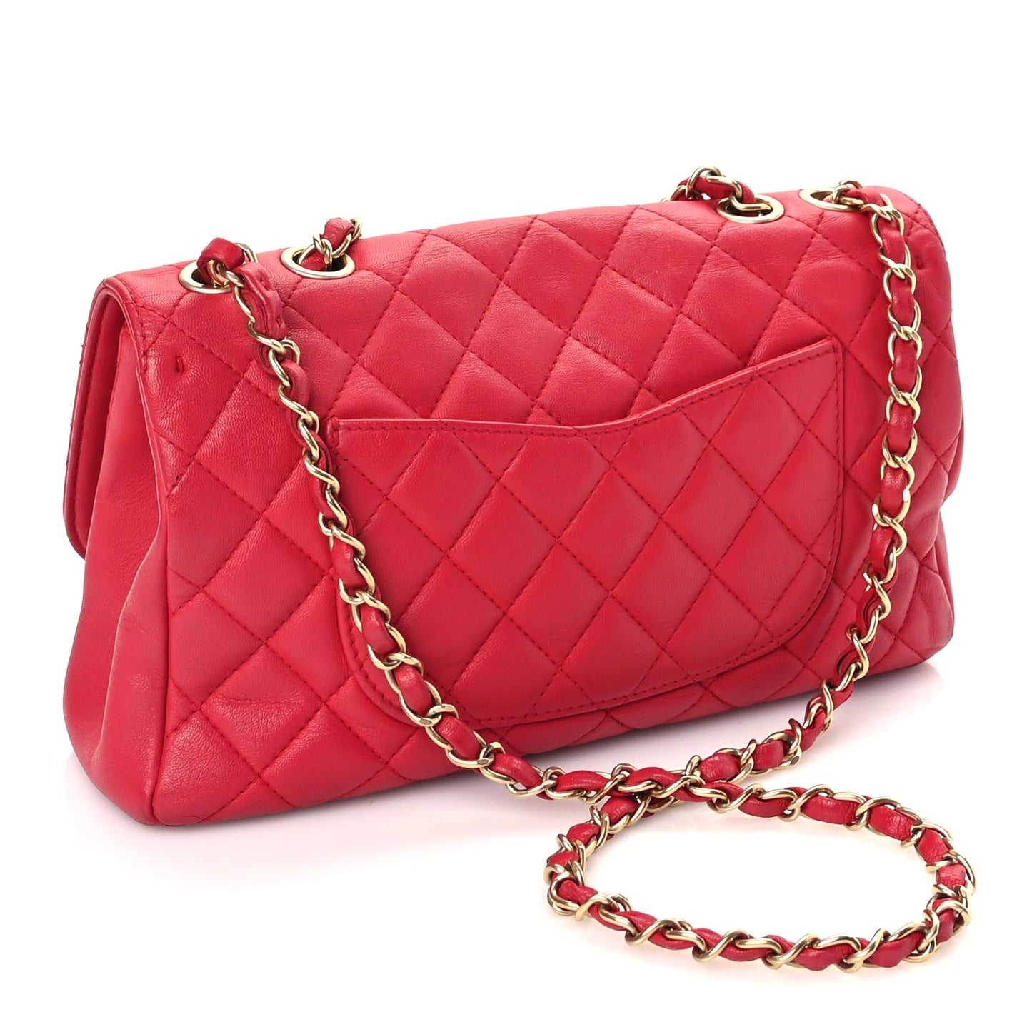 Chanel Lambskin Quilted Medium Mademoiselle Chic Flap Pink