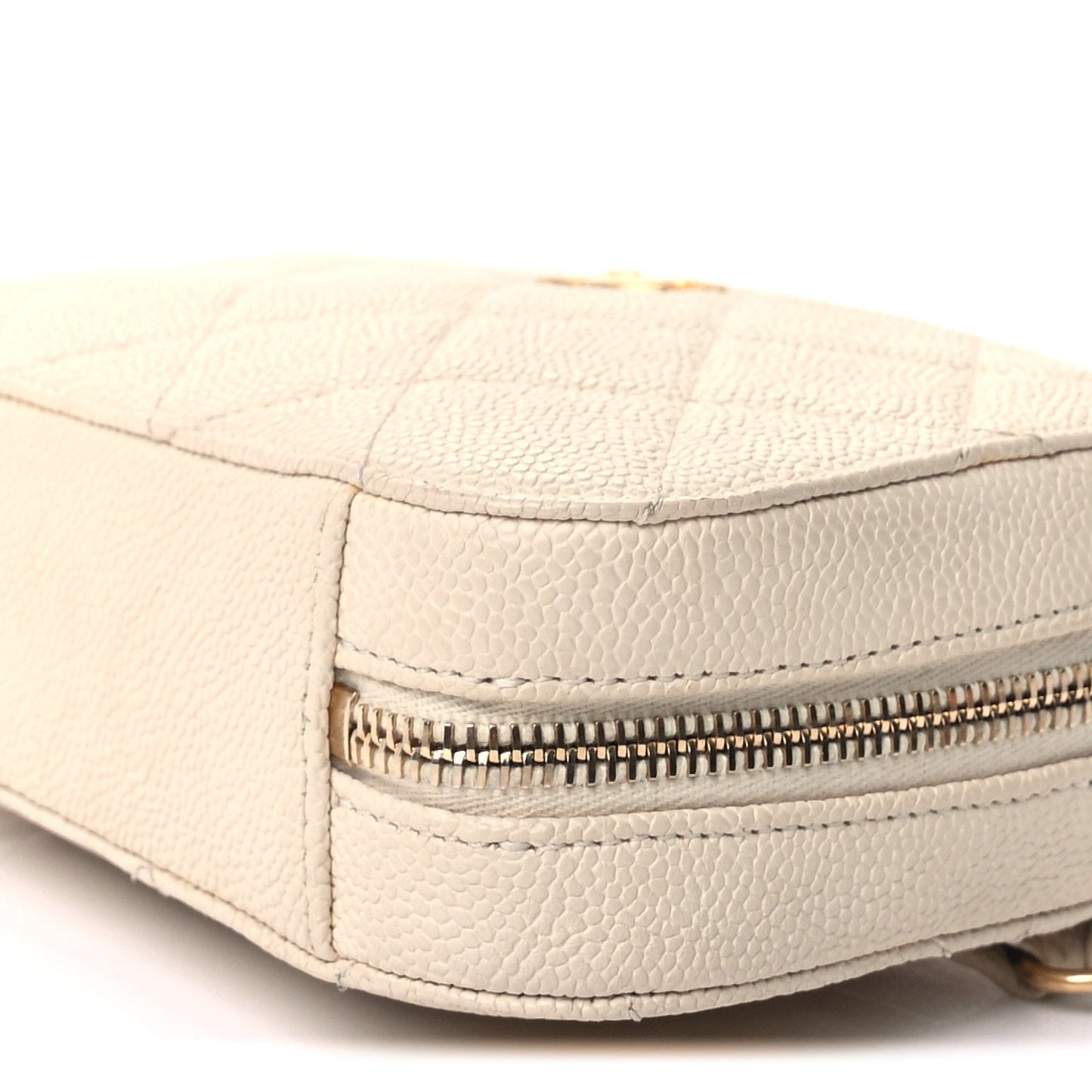 Chanel Caviar Quilted Flap Waist Bag  White